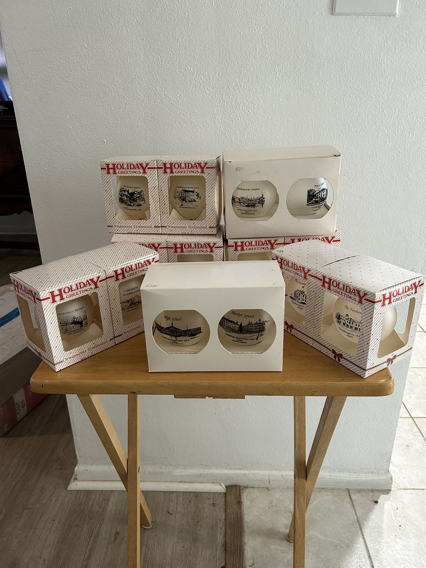 Christmas Ornaments Newburyport Lion’s Club Collectible Hand Made Numbered With Artist Name