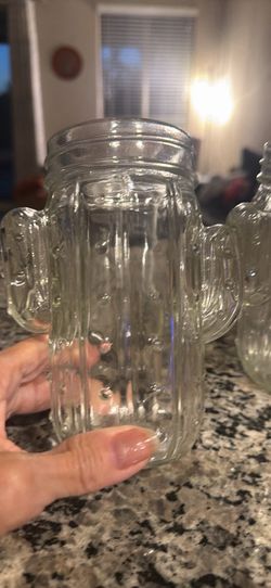 Unique Cactus Mason Jar Glasses (2)