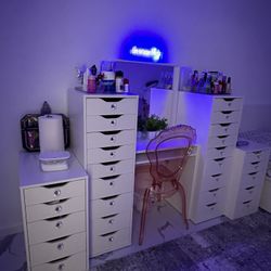 White Custom-Made Vanity