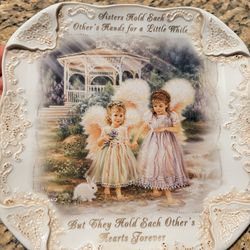 VTG Bradford Exchange Sisters Love Forever by Dona Gelsinger 2003 plate
