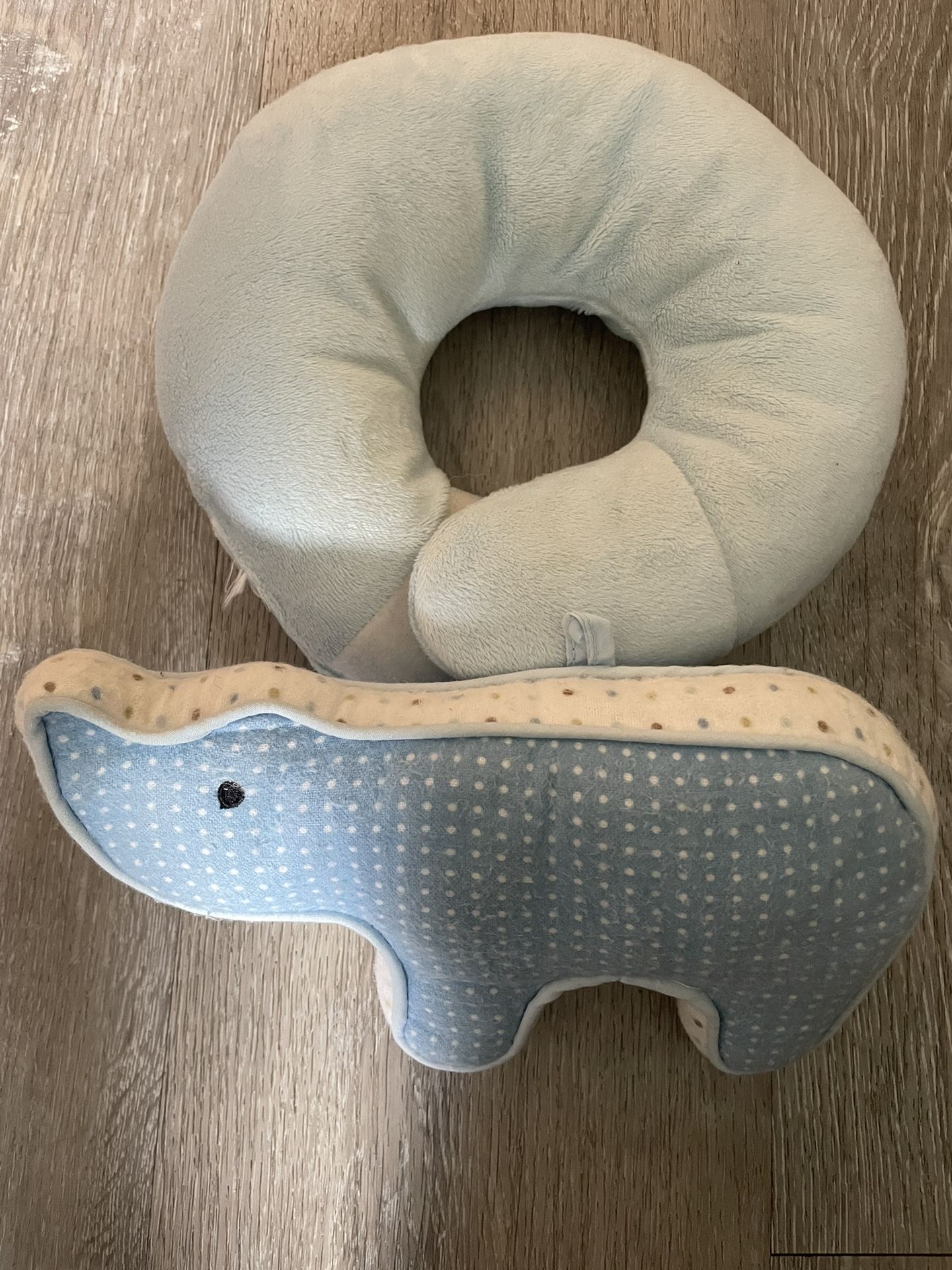 Baby Neck Pillow/ Headrest & Rhino Plush Toy