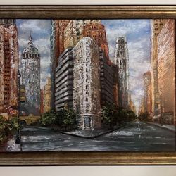 Large Painting Of Flatiron Building 