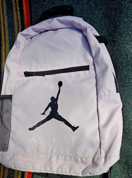 Nike Air Jordan Large Backpack Bag With Pencil Case PINK