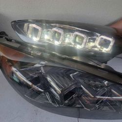 15-18 Ford Focus LED DRL Projector Sequential Headlights Luces Micas Calaveras Faros Faroles Headlamps 
