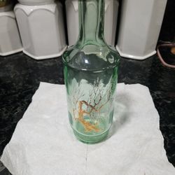 Vintage gold painted glass bottle $5.00