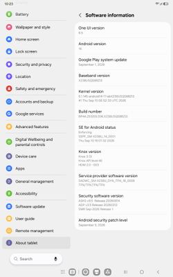 Samsung tab11+ 5g in service
