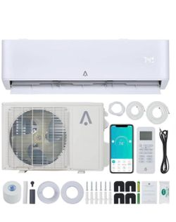 Garvee Mini Split AC/Heating System With WiFi, 12000 BTU 19 SEER 2 115V~, Suitable for 750+ Sq. Ft