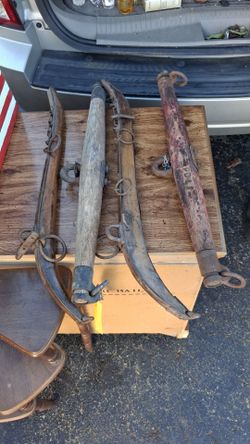 Antique Wooden and Iron Hames Set