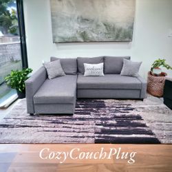 ( Free Same Day Delivery)- Gorgeous Gray IKEA Friheten Sleeper Sectional  