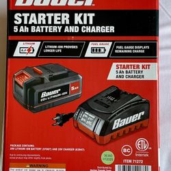 *Brand New in Box* Bauer 5Ah Lithium Battery & Charger Kit