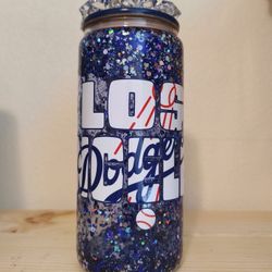 Dodgers Glass Snow Globe Tumbler