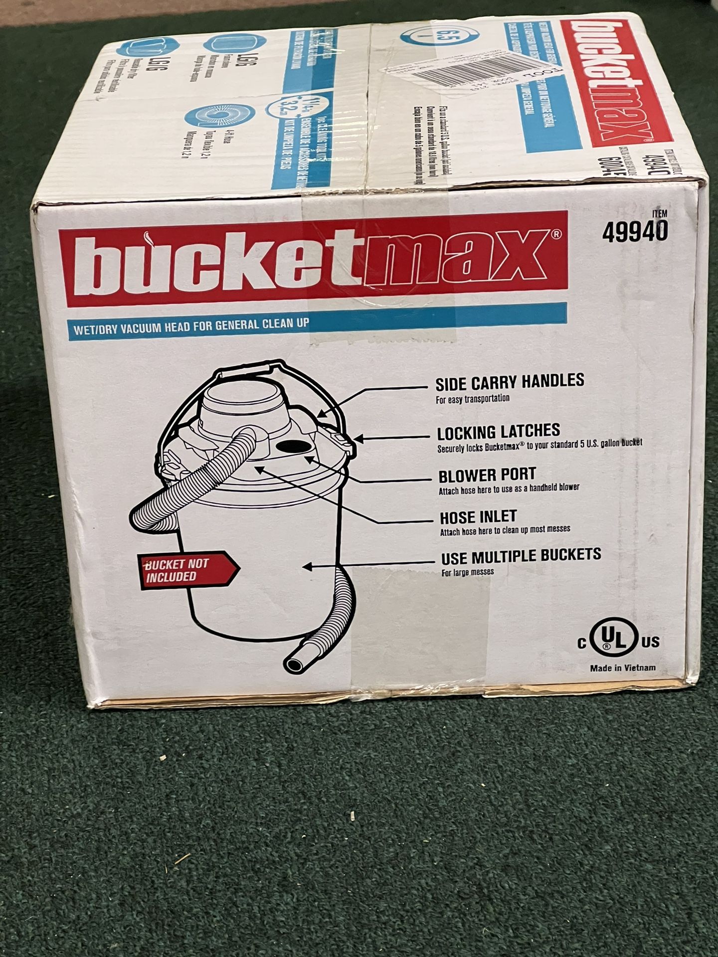 Shop vacuum head