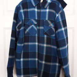 HANG TEN * Boys M* FLEECE-LINED *Hoodie*Flannel Jacket