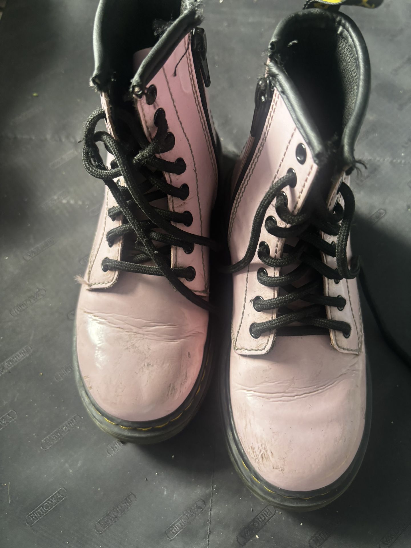 Dr Martens Boots girls pink Barbie color high top shoes cute Easter egg flats