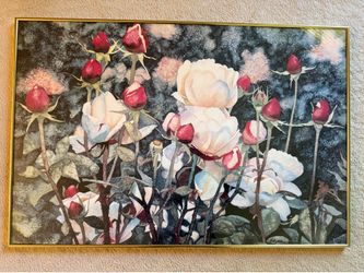 Elyse Cohen - "Peony Rose" - Large Signed Professionally Framed Colour Print