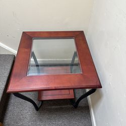 Cherry Wood End Glass 