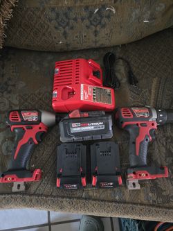 Milwaukee Set Of Drills There Are New Only One Use One Time