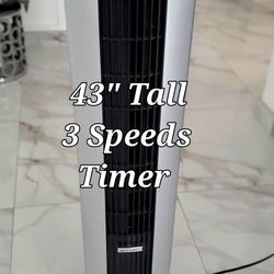 Tower Fan w/ Remote 3 Speeds , Timer