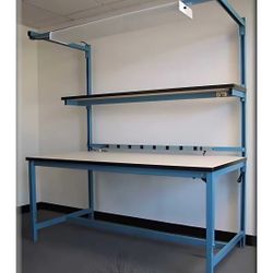 3 Tier Work Bench With Power Outlets & Light