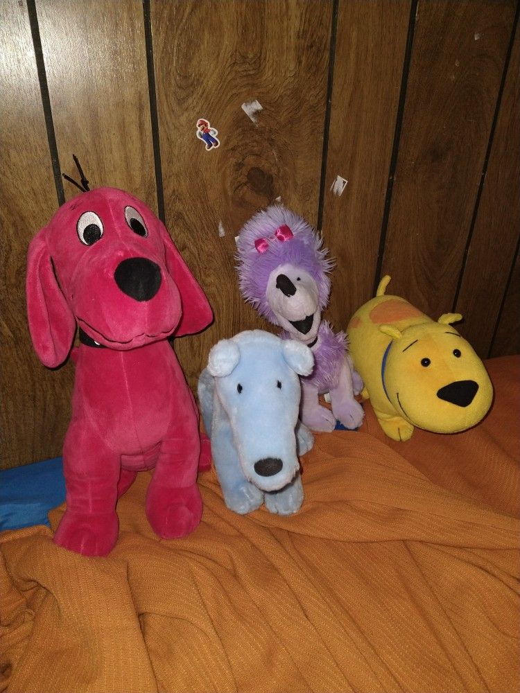 Kohls Cares Clifford The Big Red Dog Plushes Friends Cleo, tbone, Mac, Clifford