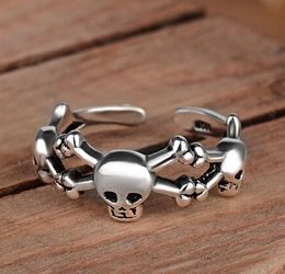 925 stamped sterling silver ring skull