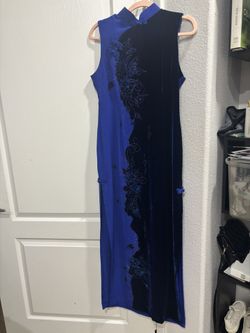 Blue Traditional Chinese Dress Size XL (US 8-10