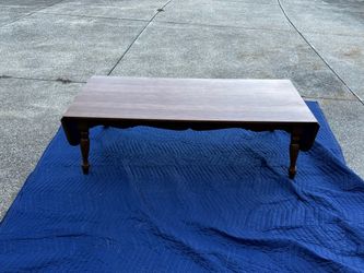 Mid-Century Modern Walnut Mersman 22-53 Coffee Table with Drop Leaf Wing Extensions