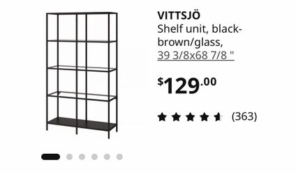 IKEA black/glass shelf