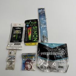 Fishing Tackle Lot Hooks Lures Light Sticks Gamakatsu Yamamoto Pucci