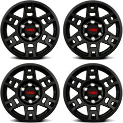 TRD Black 4Rims   17 – 17x7.5" Matte Black Toyota Style Wheels 