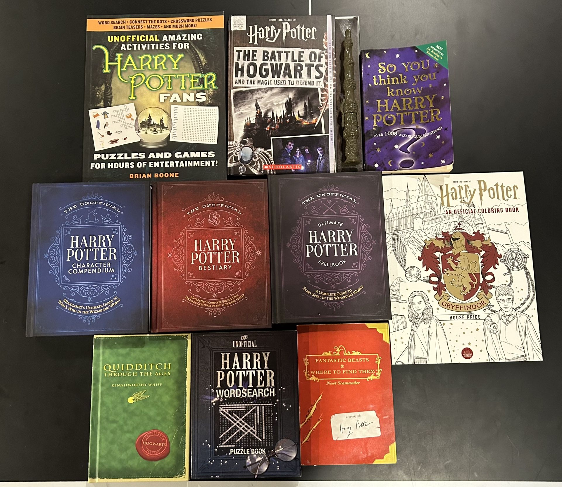 Set of Harry Potter themed Books