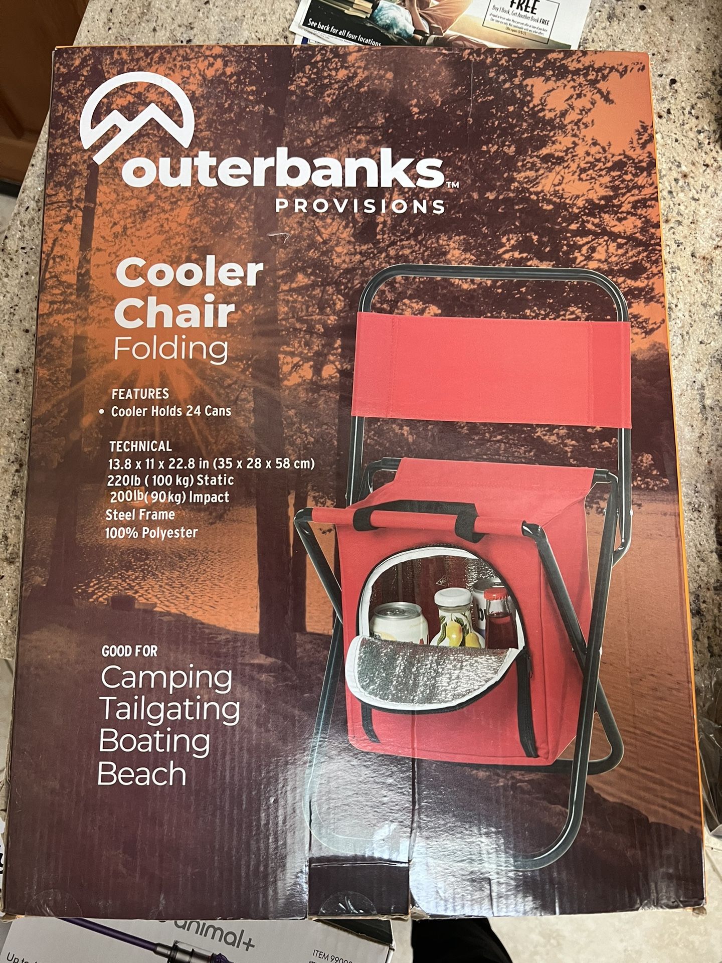 Folding Cooler Chair (holds up to 220lbs)