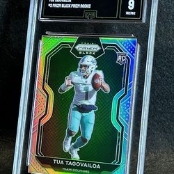 2020 Chronicles 🐬 Tua Tagovailoa 🐬 Prizm Black Prizm Rookie GMA 9 Mint 💎 - Miami Dolphins