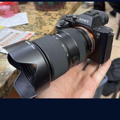 sony a7r ii with tamron lens and wide angle sony lens
