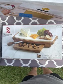 B. Smith Cheese Board Set with Utensils - NEW IN BOX