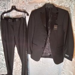 NWTGS Pronto Uomo Men's Tuxedo Suit Mesh Insides Within Coat Sz 37R W31