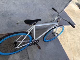 Golden cycles bike blue rims