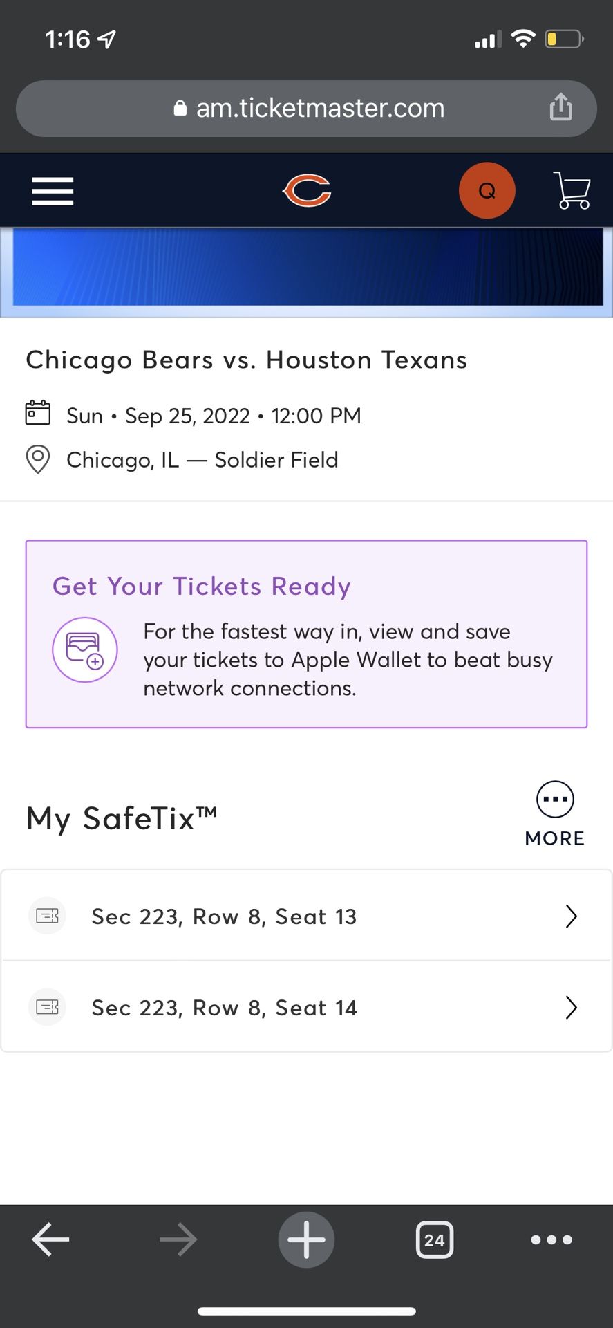 Bears  Vs Texans Tickets With Midway Club 