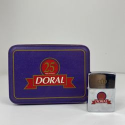 VINTAGE Zippo Lighter DORAL 25th Anniversary Only Case Free Shipping