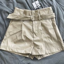 NEW Faux Leather High Waisted Shorts 