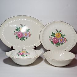 Vintage W.S. George Serving Set Bowls, Platters