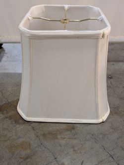 Imperial Shade Tapered Square Off-White Fabric Lamp Shade