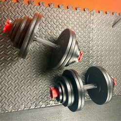 Beast/Smooth Set of Cast Iron Adjustable Dumbbells Yes4All.  Brute W: 150 pounds