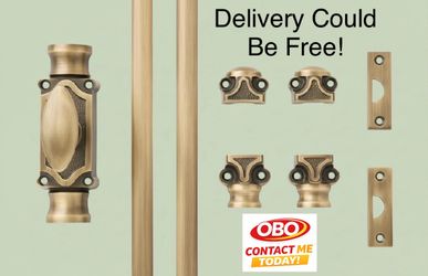 OBO New Signature Hardware Corabel Brass Window Cremone Bolt, Antique Brass