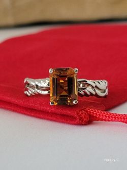 ❤️10k Size 6.5 Precious Solid White Gold Citrine Ring!/ Anillo de Oro Blanco con 1 Citrino! 👌🎁Post Tags: 10k 14k