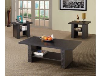 Chenay Black Oak 3pc Table Set