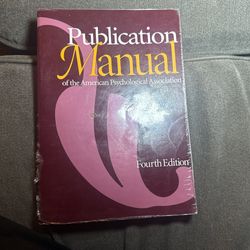APA Publication Manual – Fourth Edition
