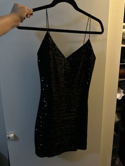 Black Sequin Dress