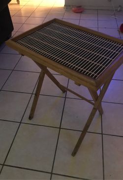 2 old fashion tv dinner tables