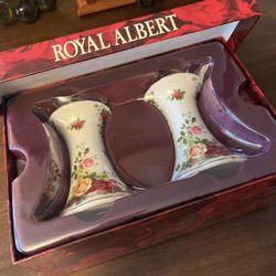 Old Country Roses Royal Albert Candle Holders NIB